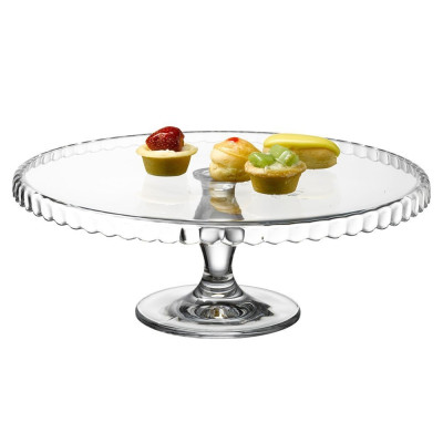 Блюдо тортівниця на ніжці нижній бортик 32 см. Patisserie Pasabahce - 95117^