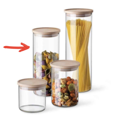 Ємність з-дер.кришкою 9.6Х23.3см.1.4 л, Color SIMAX  - s5142/LW