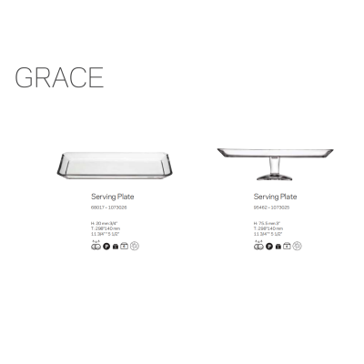 Блюдо тортівниця 30Х14 см. Grace Crystallin Pasabahce - 68017