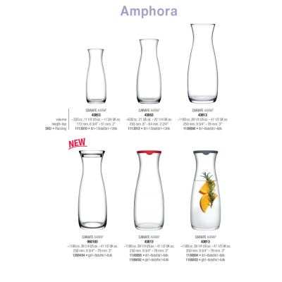 Графін Карафа з кришкою 1180 мл. Amfora Pasabahce - 43813G