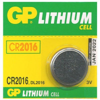 Батарейка  Lithium CR2016 3V, дискова GP - 001123