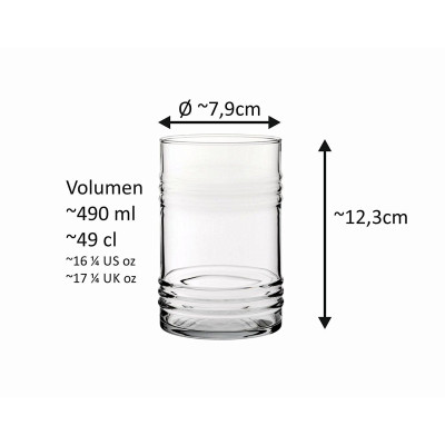 Склянка для коктейля набір 4Х490 мл. TIN CAN Paşabahçe - 420119