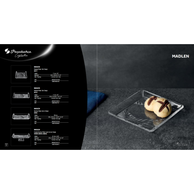 Блюдо кришталеве набір 2 штуки Madlen Crystallin Pasabahce - 68317