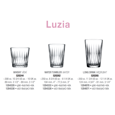 Склянки для віскі набір 6 шт. 300 мл. Luzia Pasabahce - 520244
