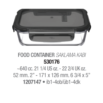 Ємність скляна герметична 640 мл. Lockie Lock Pasabahce - 530176-С