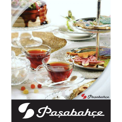 Чашка 230мл з блюдцем 2 пред. PASABAHCE PENGUEN - 98396 -1