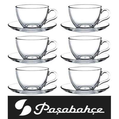 Чашка з блюдцем 240мл. Basic Pasabahce - 97948-1
