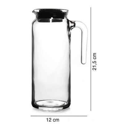 Глечик з сірою кришкою 1000 мл. Сара Pasabahce - 80056