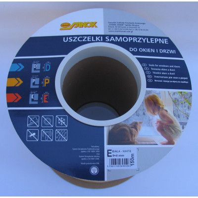 Ущільнювач самоклеючий 9х4мм. STOMIL SANOK - E695506