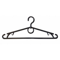 Плечики для одягу пластик чорний - 182843