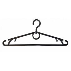 Плечики для одягу пластик чорний - 182843