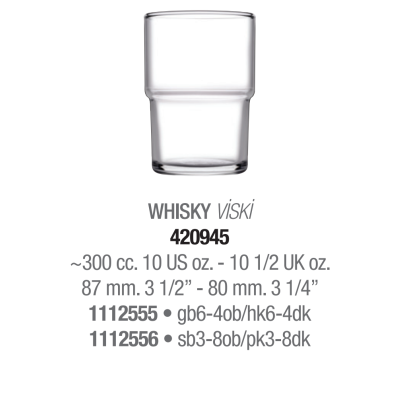 Склянки віскі набір 6 штук 300 мл. Hill Pasabahce - 420945