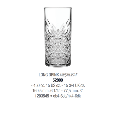 Склянки для коктейлю набір  4 штуки 450 мл. Timeless Pasabahce - 52800