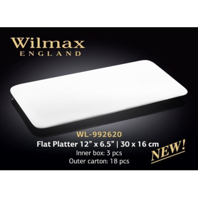Wilmax Блюдо пласке прямокутне 30х16см WL-992620