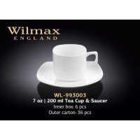 Wilmax Набір чайний(чашка 200мл-4шт,блюдце-4шт)-8пр Color WL-993003/4C