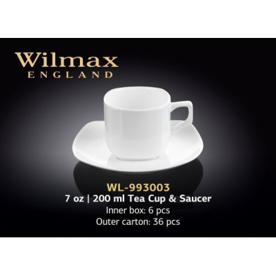 Wilmax Набір чайний(чашка 200мл-4шт,блюдце-4шт)-8пр Color WL-993003/4C