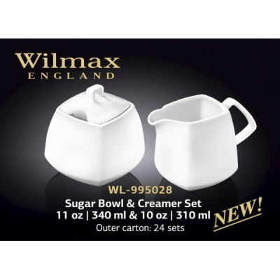 Wilmax Набір(цукорниця 340мл,молочник 310мл)-2пр Color WL-995028