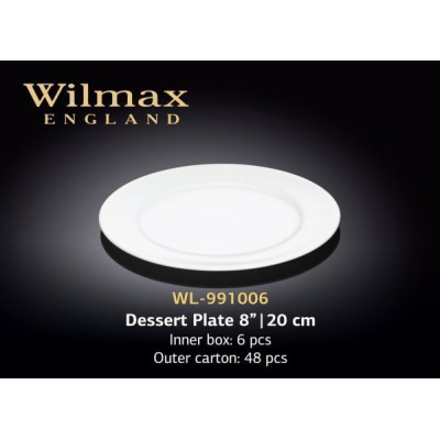 Wilmax Тарілка десертна кругла 20см WL-991006