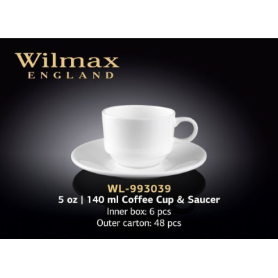 Wilmax Чашка кавова&блюдце 140мл WL-993039