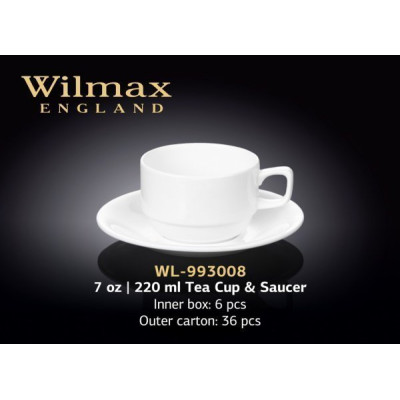 Wilmax Чашка чайна&блюдце 220мл WL-993008