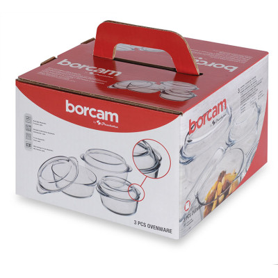 Каструлі жароміцні набір 3 шт. Borcam Pasabahce - 159021