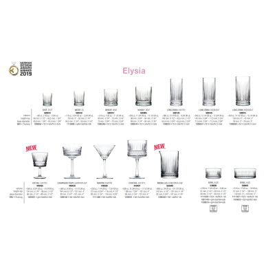 Склянки для віскі набір 4 шт. 210 мл. Elysia Pasabahce - 520014