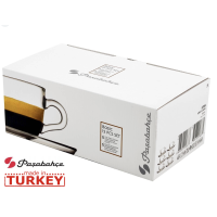 Чашка з блюдцем кава-еспрессо набір 6 штук 90 мл. BASIC PASABAHCE - 97984