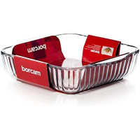 Форма жароміцна для запікання прямокутна рельєфна 1,9л. 25Х22см. BORCAM - 59384