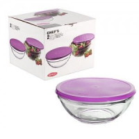 Салатник 1.2л. з кришкою набір 2Х17 см. 1.2л. Chefs Pasabahce - 53563K