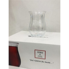 Набір 6 блюдець + набір 6 склянок 145 мл. Linka+Aida Pasabahce 42741/54281