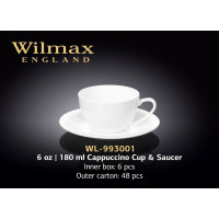 Wilmax Чашка д-капучино&блюдце 180мл WL-993001