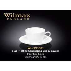 Wilmax Чашка д-капучино&блюдце 180мл WL-993001
