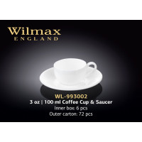 Wilmax Чашка кавова&блюдце 100мл WL-993002