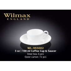 Wilmax Чашка кавова&блюдце 100мл WL-993002