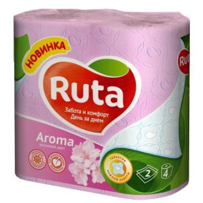 Папір туалетний спайка 4 рулони RUTA - Ruta4