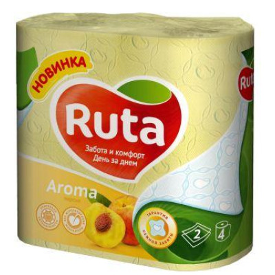 Папір туалетний спайка 4 рулони RUTA - Ruta4