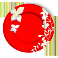 Lum.Maissa Red.Тарілка десертна кругла 19см J3171