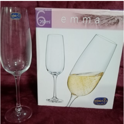 Келихи шампанське набір 6 штук 260 мл Emma Bohemia - b40813/260