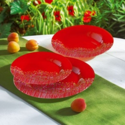 LUMINARC PIUME RED Столовый Сервиз 19пр (J7547)