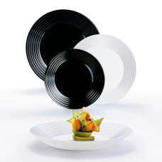Столовий сервіз 18 предметів* Luminarc Harena Black&White  -  N1518