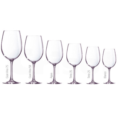 Келихи вино набір 6 штук 350 мл. Cabernet Tulip Chef&Sommelier 46973