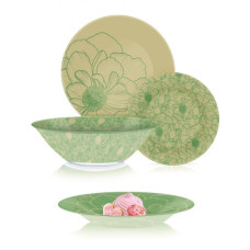 Luminarc Big Flower Green  Столовый сервиз 19 пр. * Q4859