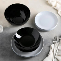 Luminarc Diwali Black&Granit  Столовый сервиз 19 пр. * P4358