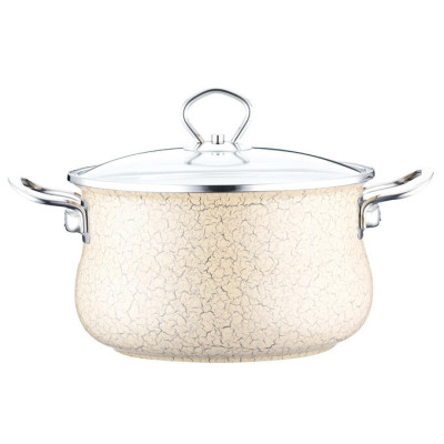 PETERHOF Кастрюя эмаль 3,9л. RZ 403 YELLOW