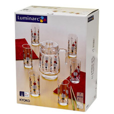 LUMINARC KYOKO WHITE Набор Кувшин + 6 стаканов H8093