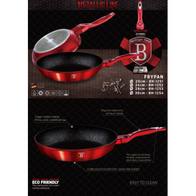 BerlingerHaus Metallic Сковорода б\крышки 30 см BH-1254