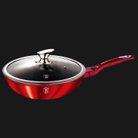 BerlingerHaus Metallic Сковорода Вок с крышкой 30 CM.  BH-1266