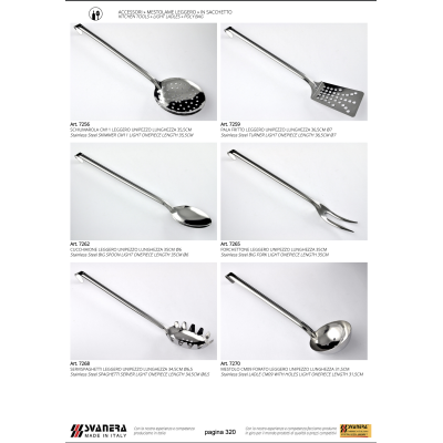 Лопатка кухонна велика 7х38см. Svanera Accessori - SV 7259 CS
