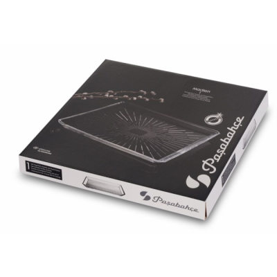 Блюдо тортівниця 24Х24 см. Madlen Crystallin Pasabahce - 68683