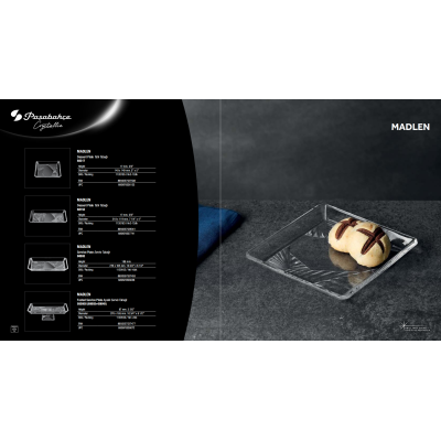 Блюдо тортівниця 28Х17 см. Madlen Crystallin Pasabahce - 68693
